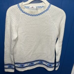 Vineyard Vines Child M (10-12) Sweater Whale Print Blue And White Soft
